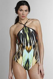 LENNY Ikat-Print One-Piece Swimsuit