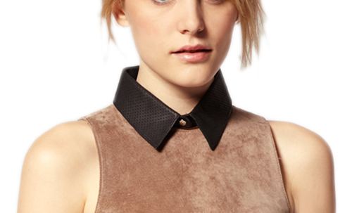 Airtex Leather Shirt Collar