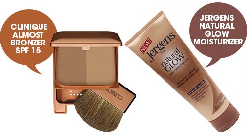 Jergens Natural Glow Revitalizing Daily Moisturizer & Clinique "Almost Bronzer"