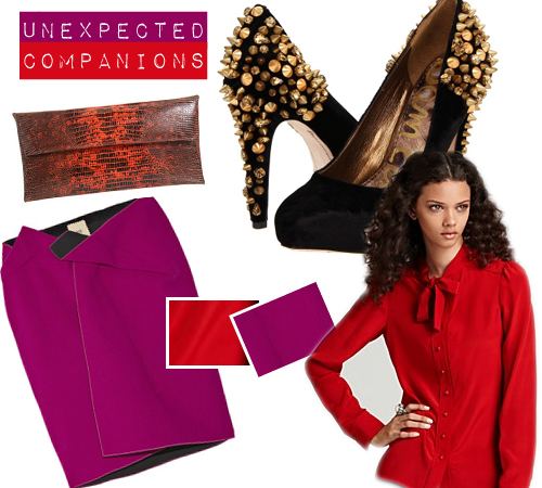 Unexpected Fashion Companions: Red & Purple