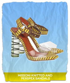 Missoni Knitted And Perspex Sandals