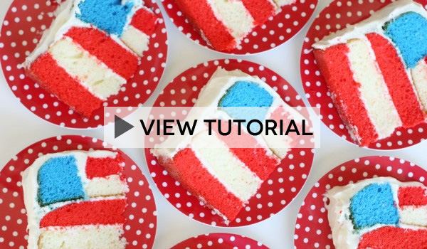 American Flag Cake Tutorial