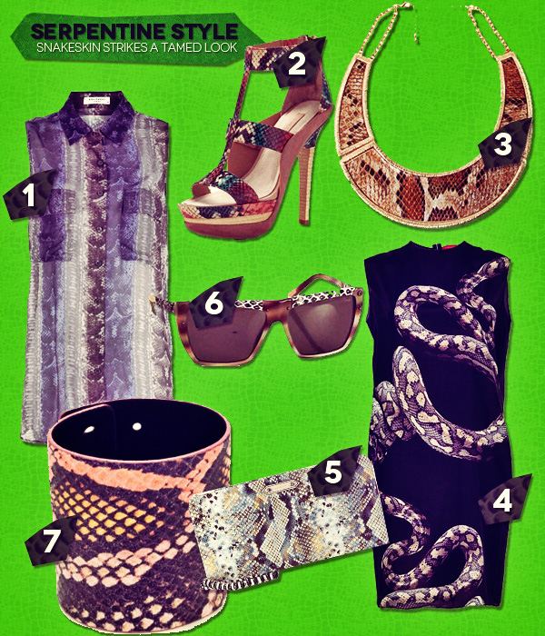 Serpentine Style Snakeskin Strikes A Tamed Look