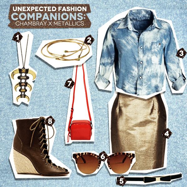 Unexpected Companions: Chambray x Metallics
