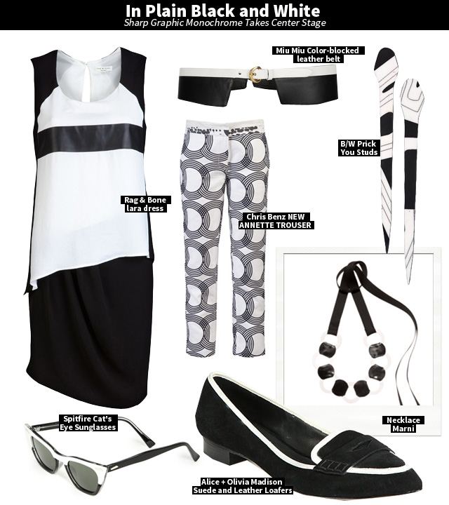 In Plain Black and White – Sharp Graphic Monochrome Takes Center Stage