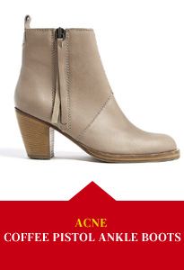 Acne Coffee Pistol Ankle Boots