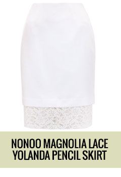 Nonoo Magnolia Lace Yolanda Pencil Skirt