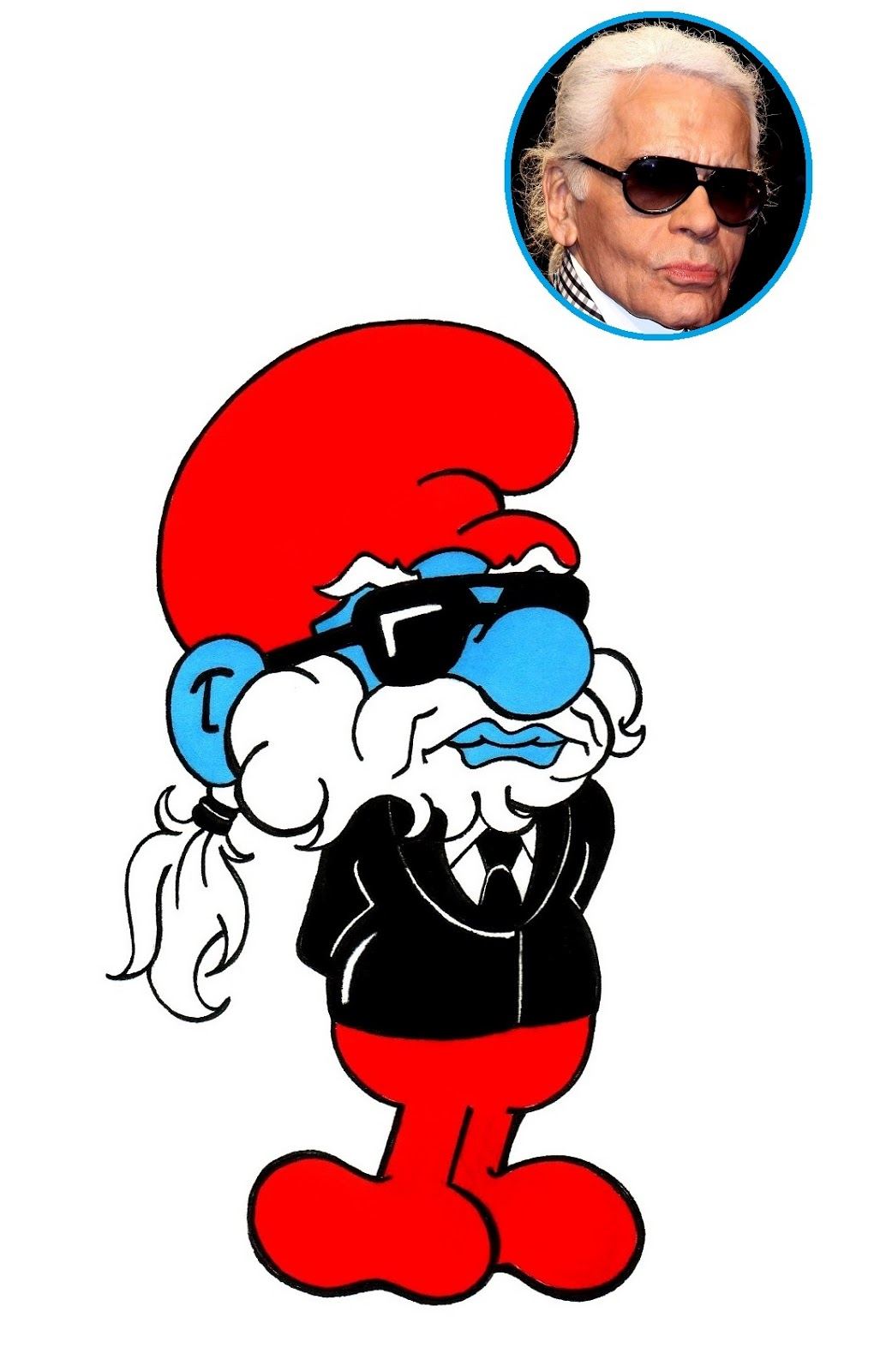 SMURFASHION Art The Fashion Smurfs Karl Lagerfeld Humor Chic By AleXsandro Palombo