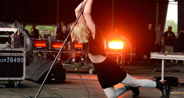 Crystal Castles perform live at Lollapalooza 2013. Photo: Matt Ellis
