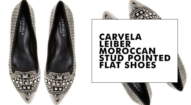 Carvela Leiber Moroccan Stud Pointed Flat Shoes