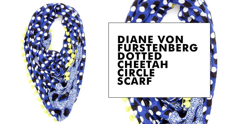 Diane Von Furstenberg Dotted Cheetah Circle Scarf