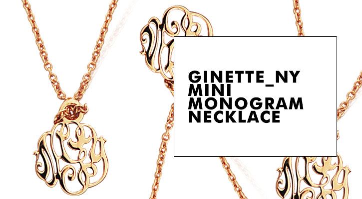 Ginette NY Mini Monogram Necklace