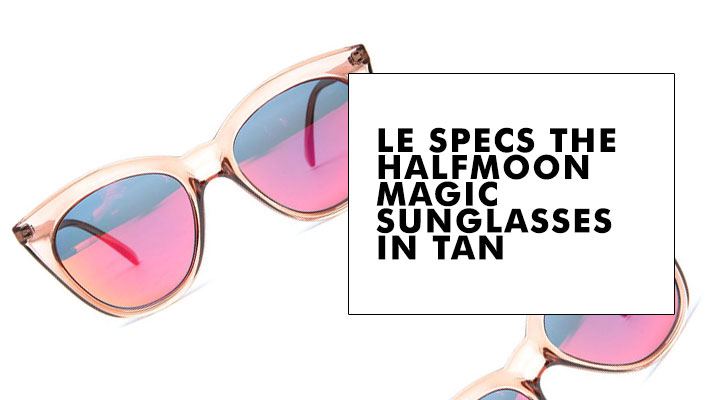 Le Specs The Halfmoon Magic Sunglasses In Tan