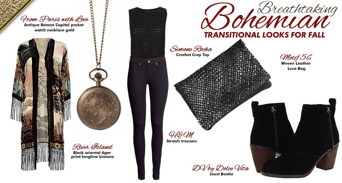 TThree Breathtaking Bohemian Transitional Looks for Fall