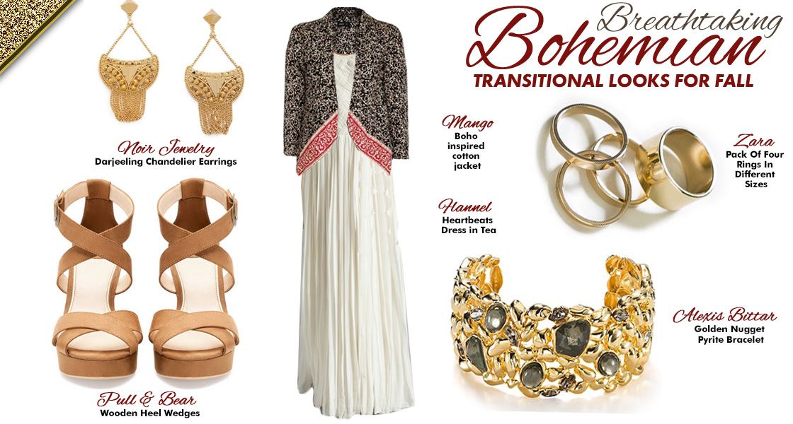 Three Breathtaking Bohemian Transitional Looks for Fall