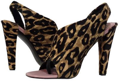 Diane von Furstenberg Leopard Print Pony Hair Heels ($108) currently available at Current Boutique.