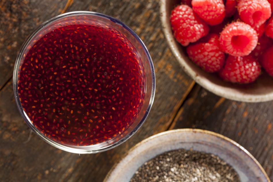 Raspberry And Chia Seed Beverage