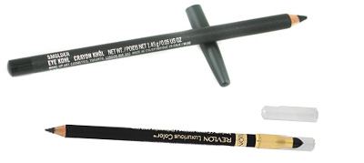 AC Eye Kohl In Smolder And Revlon Luxurious Color Eyeliner In Velvet Black