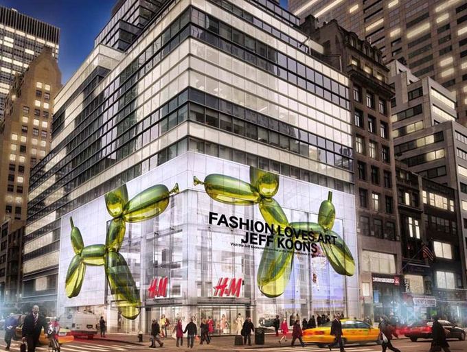 H And M X Jeff Koons Opening At Flagship Store