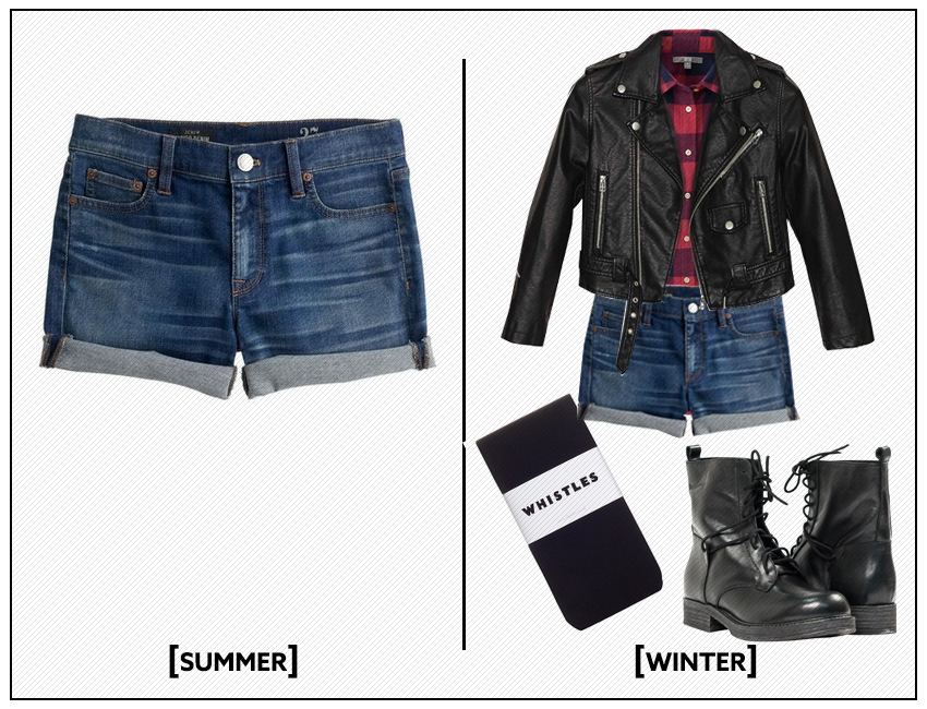 Summer To Winter Denim Shorts