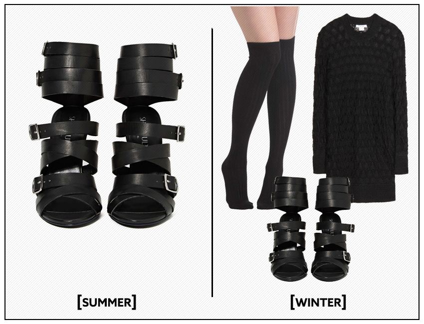Summer To Winter Strappy Heels
